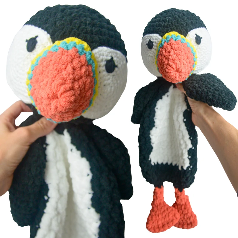 Puffin Crochet Lovey Pattern PDF  Easy Crochet Patterns for Beginners –  Simply Hooked Marcy