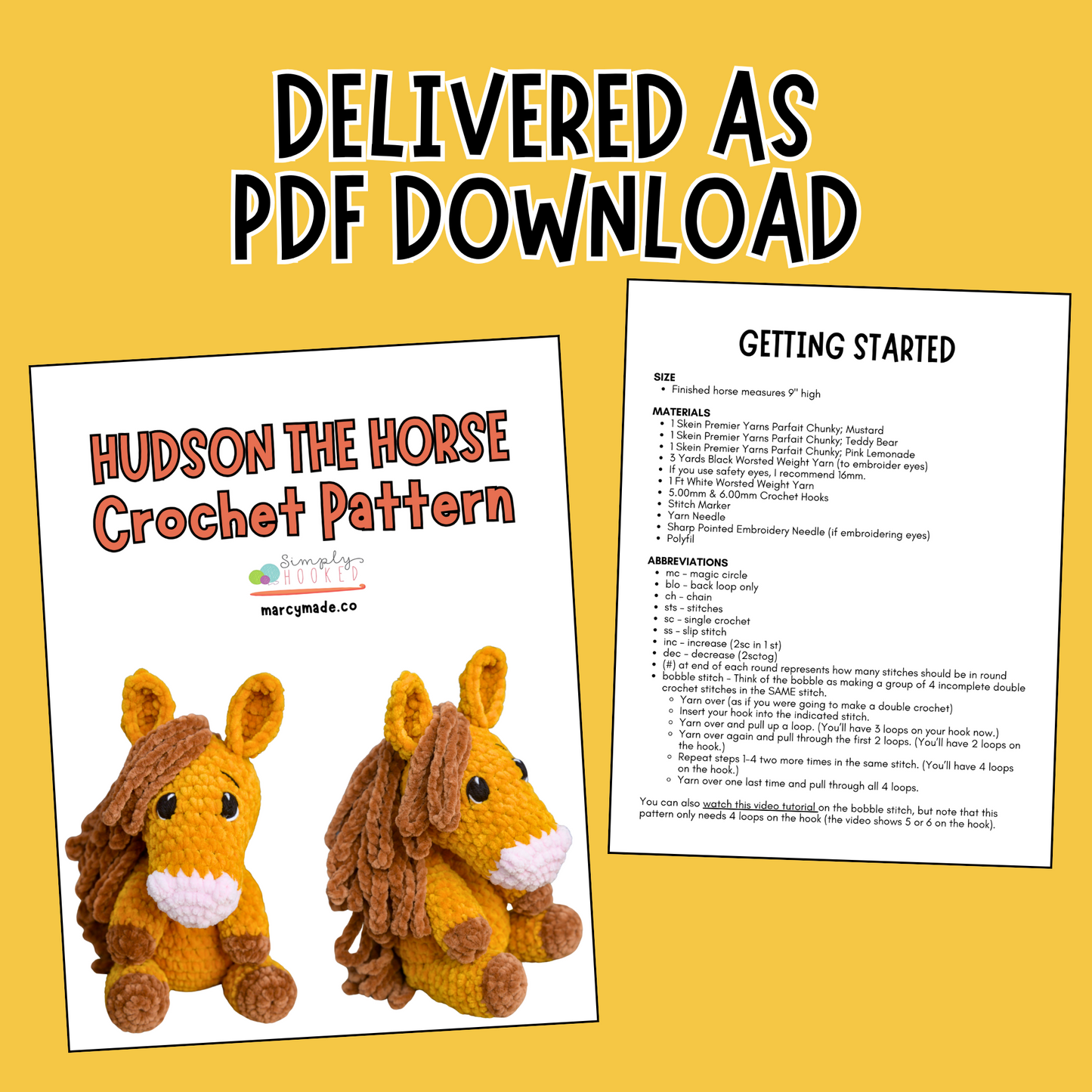 crochet horse plushie