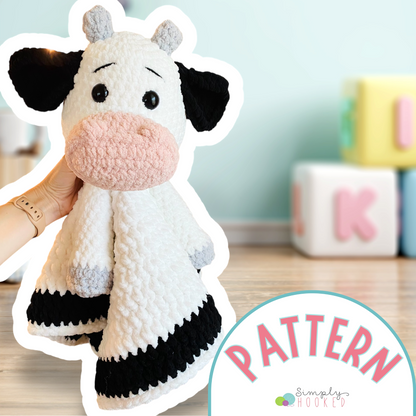 Cow Lovey Blanket Crochet Pattern PDF Download