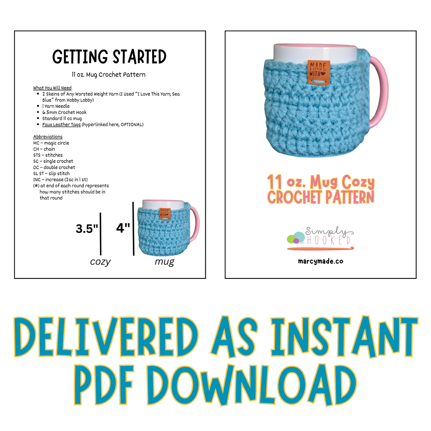 Crochet Mug Cozy Pattern