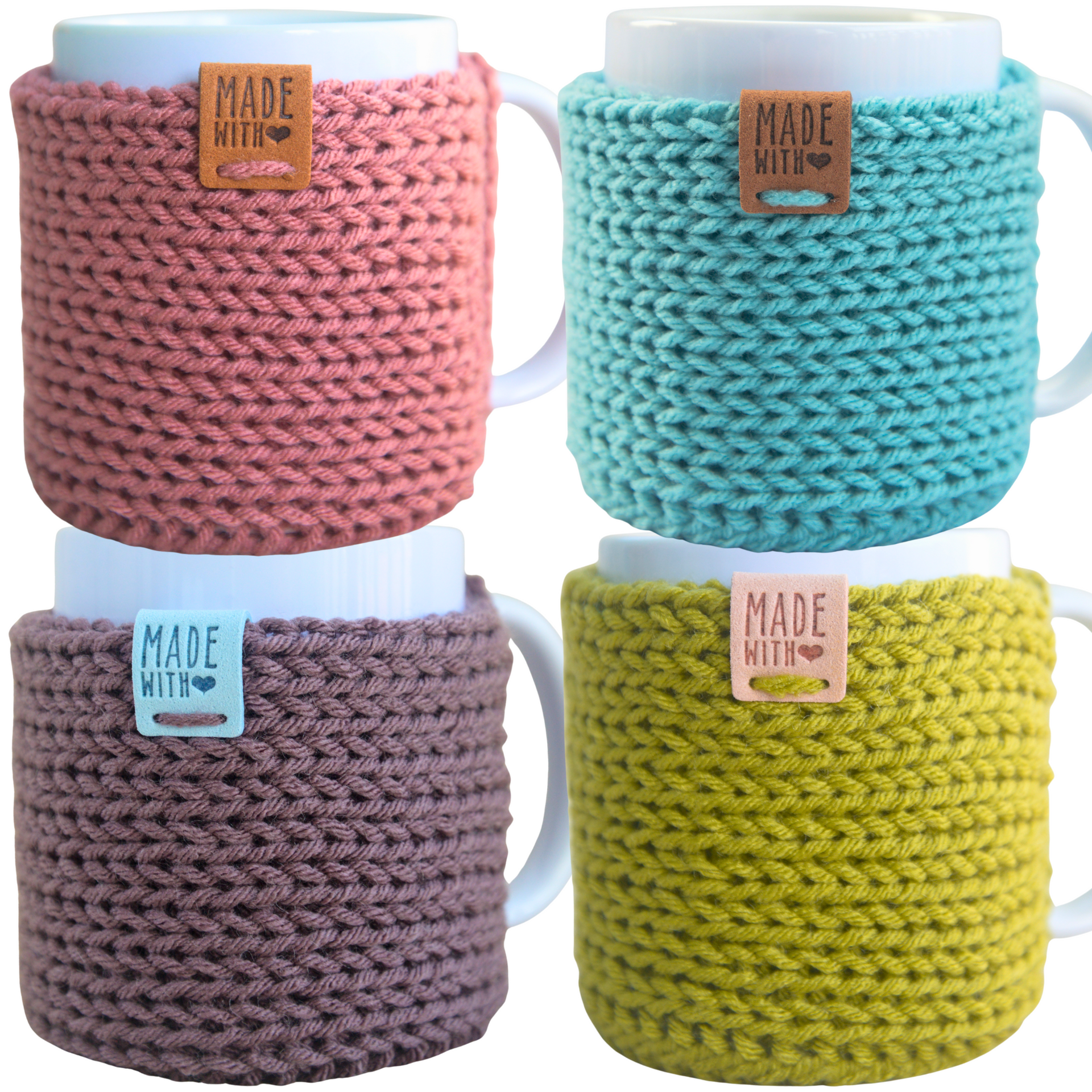 Coffee Cup Cozy With Coaster for 11 oz Mugs