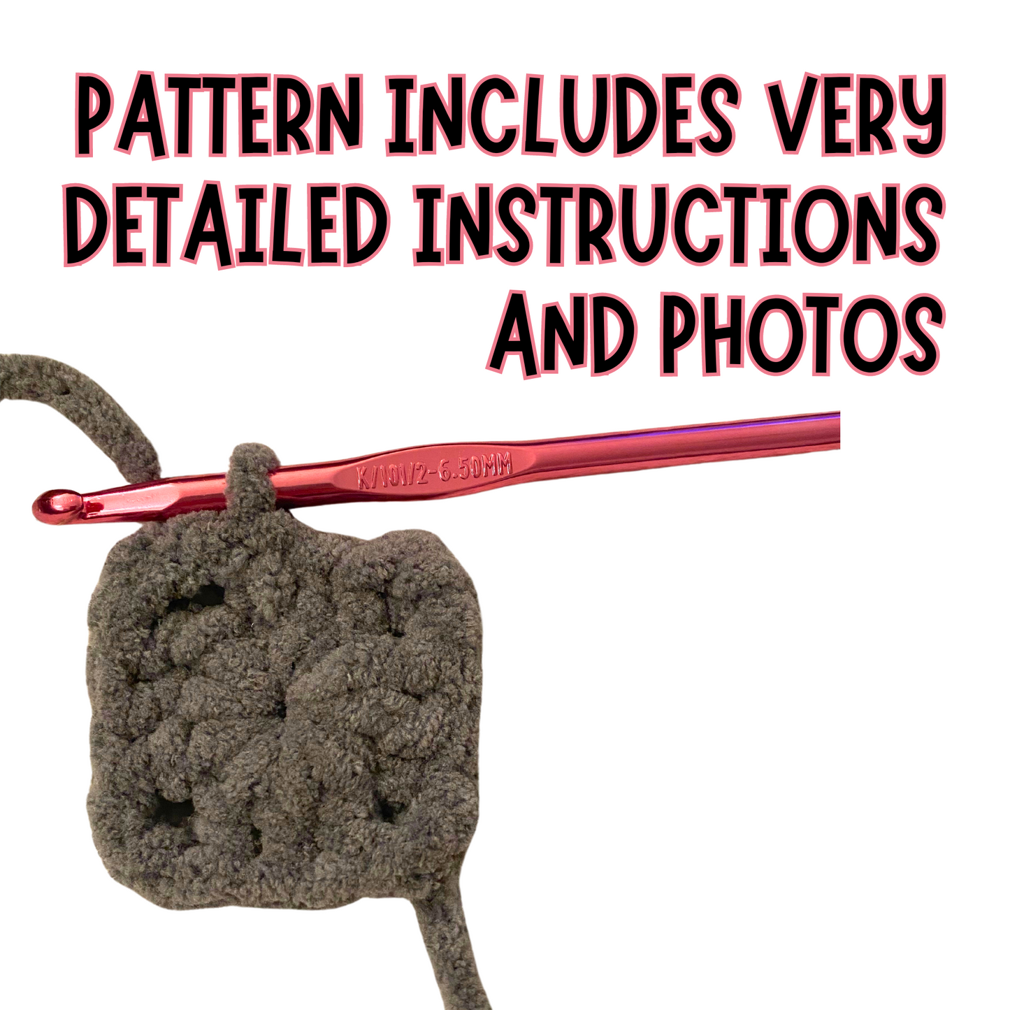 Hippo Lovey Baby Blanket Crochet Pattern PDF Tutorial