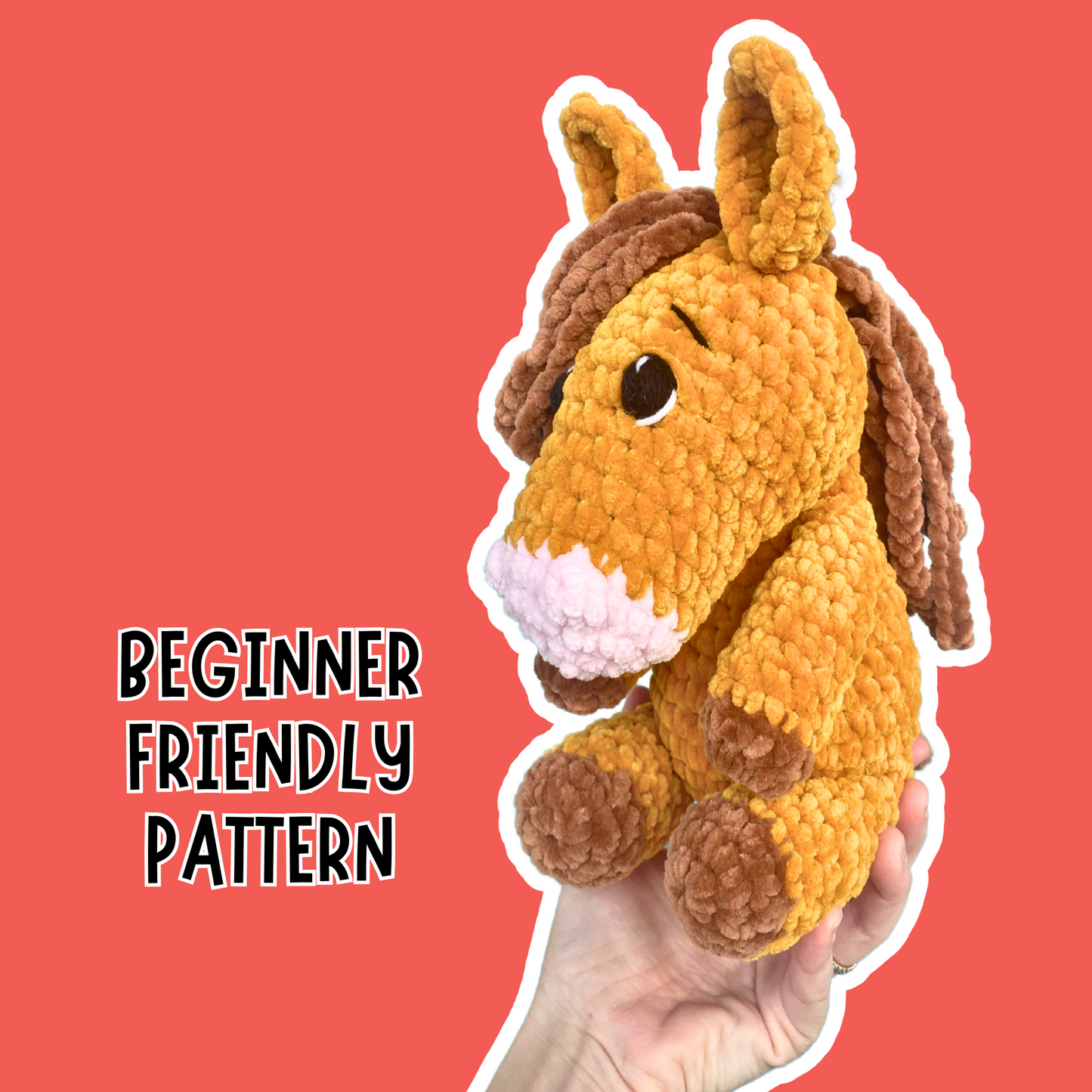 Horse Plushie Crochet Pattern PDF Download