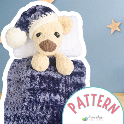 Bedtime Teddy Bear Pattern Instant PDF Download