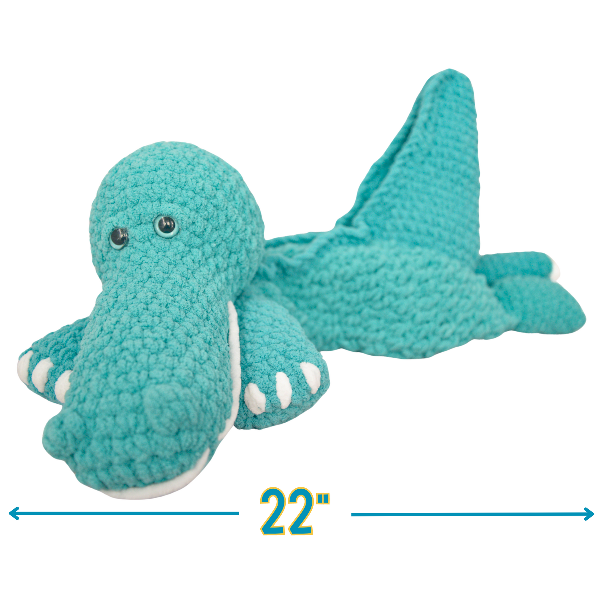 crochet alligator measurements