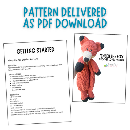 Crochet Fox Pattern For Beginners PDF Download