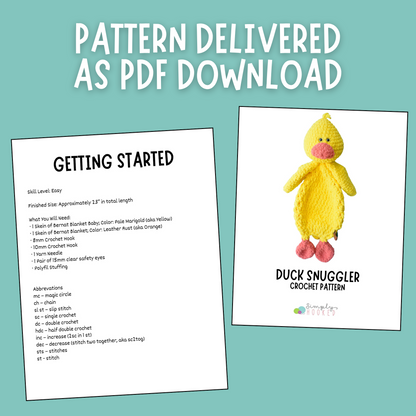 Duck Snuggler Crochet Pattern For Beginners PDF Download