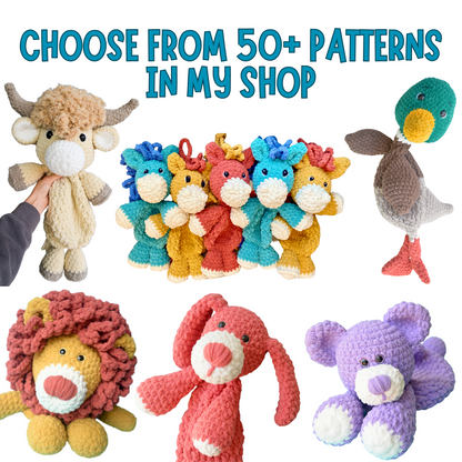 Crochet Girl Elephant Pattern PDF Download