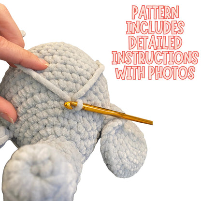 Beginner Crochet Kit for Making an Elephant