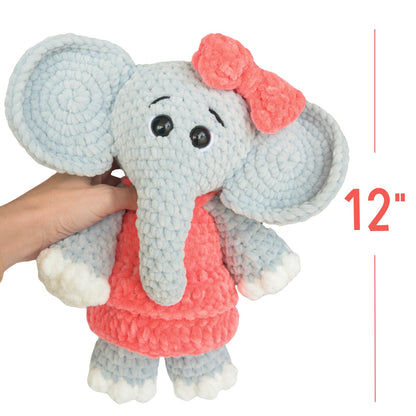 Beginner Crochet Kit for Making an Elephant