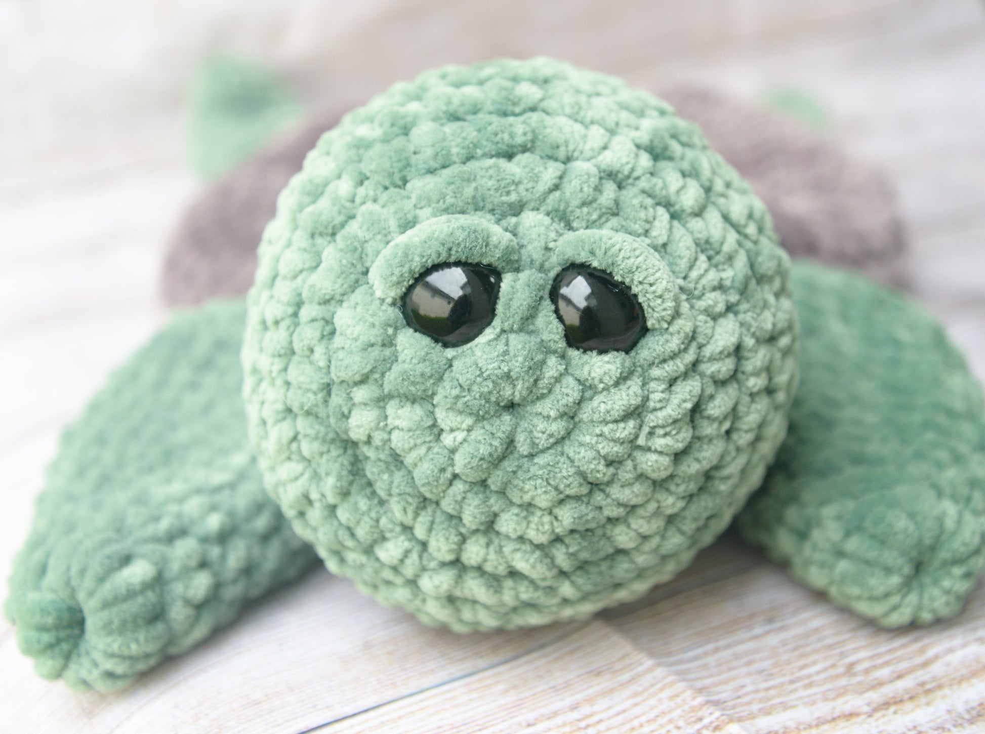 Crochet turtle kit beginner with yarn, crochet turtle plush - Shop